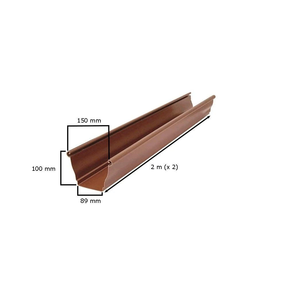 Gronda in polimglass sistema "vega"mt 4 : Colore - Rame rosso