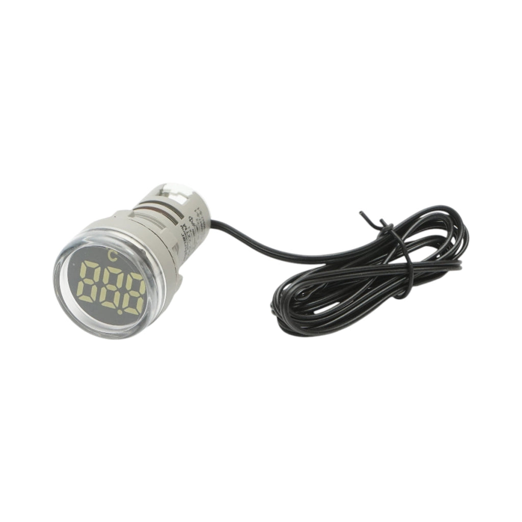 Indicatore digitale di temperatura con sonda LED bianca 220V/380V AC Ø 22mm Breckner Germany