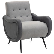 EASYCOMFORT  Poltrona Imbottita in Tessuto - Grigio Chiaro