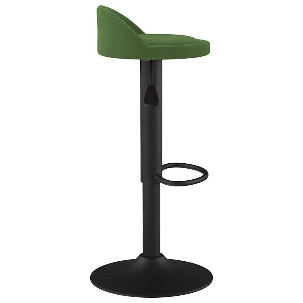 Sgabello da Bar Verde Scuro in Velluto 333593