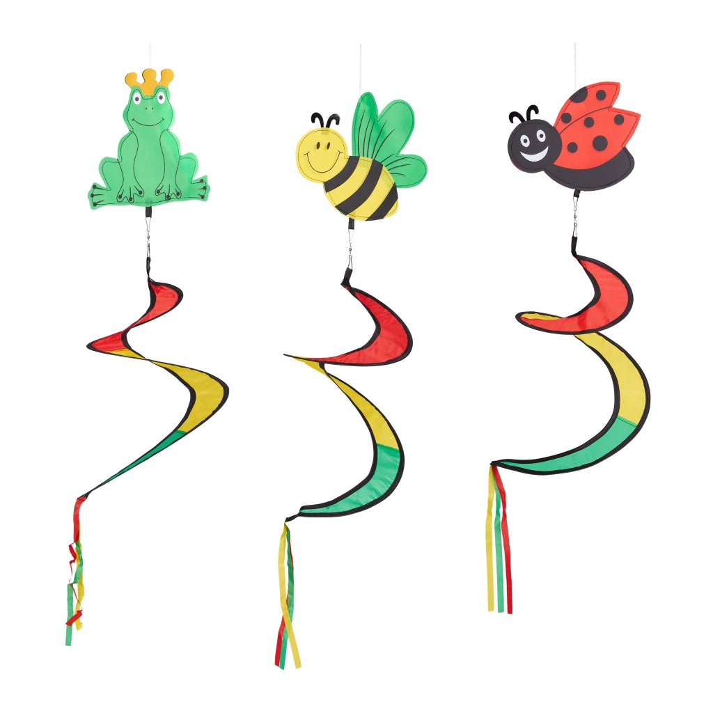 Set di 3 campanelli eolici decorativi colorati per giardino e balcone, finitura brillante in metallo multicolore 13_0011554