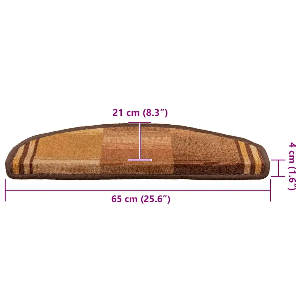 Tappetini per Scale Autoadesivi 5 pz 65x21x4 cm Marroni 149836