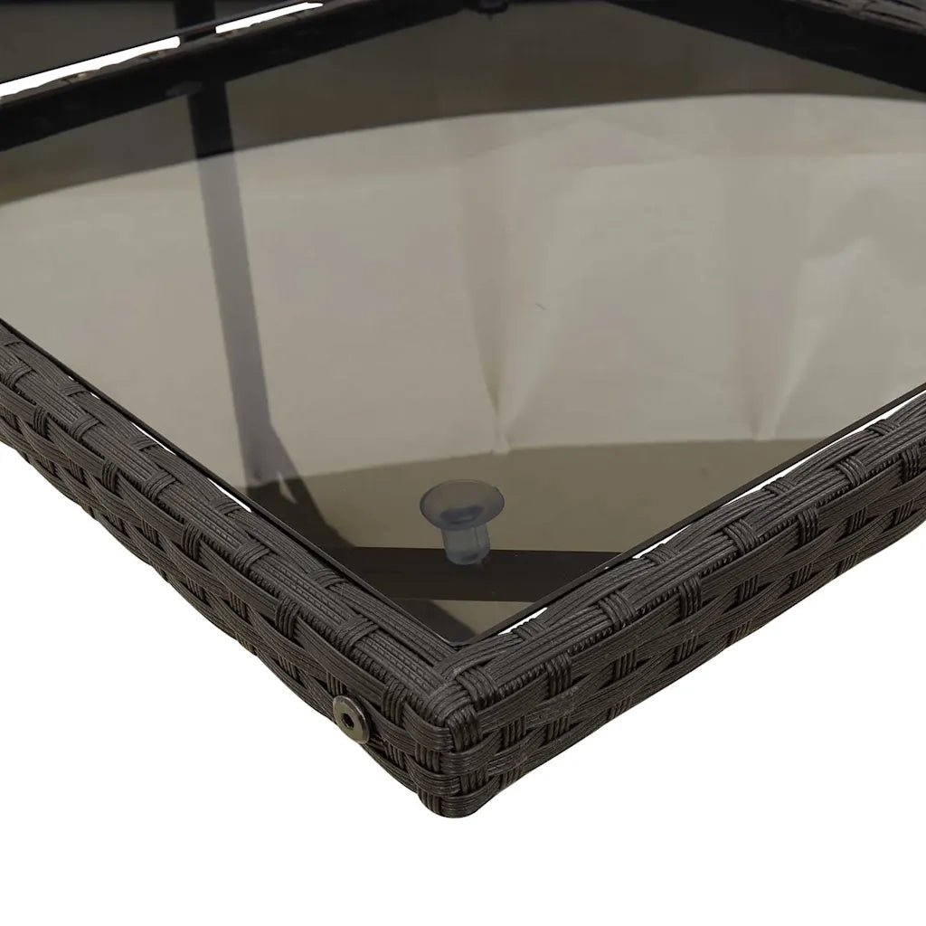 Set da Pranzo da Giardino 11 pz con Cuscini in Polyrattan Nero 3211567