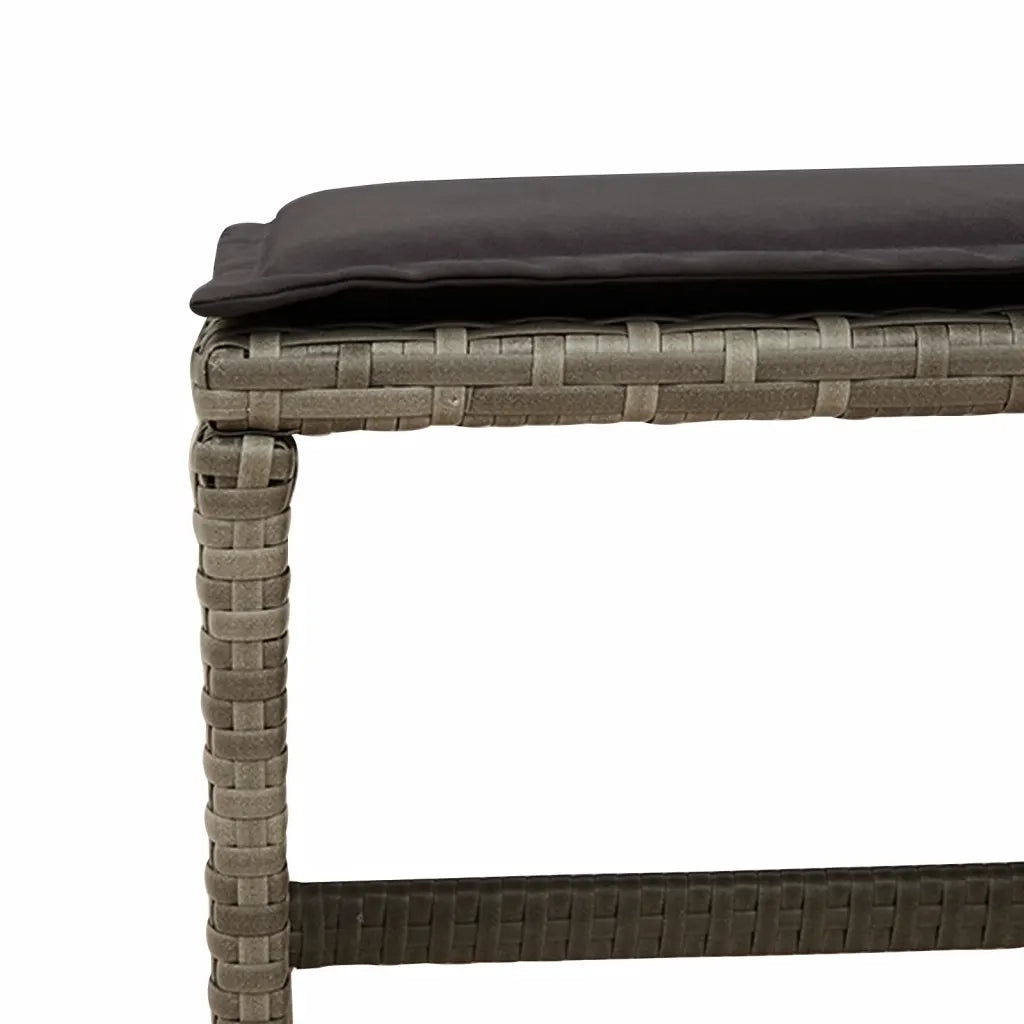 Set da Pranzo da Giardino 9 pz con Cuscini in Polyrattan Grigio 3277909