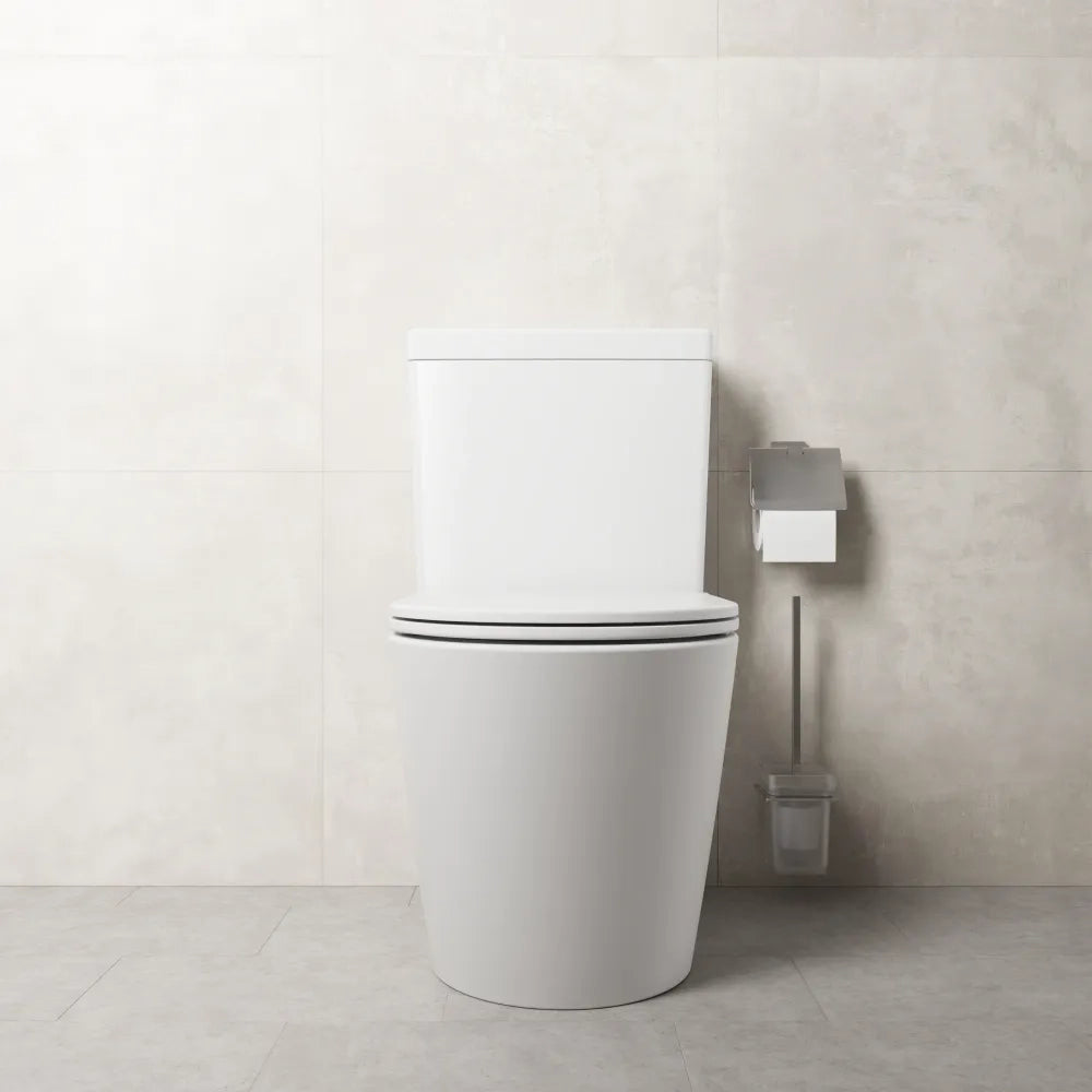 Vaso filomuro monoblocco rimless con cassetta e sedile copri-wc bianco opaco | Vienna