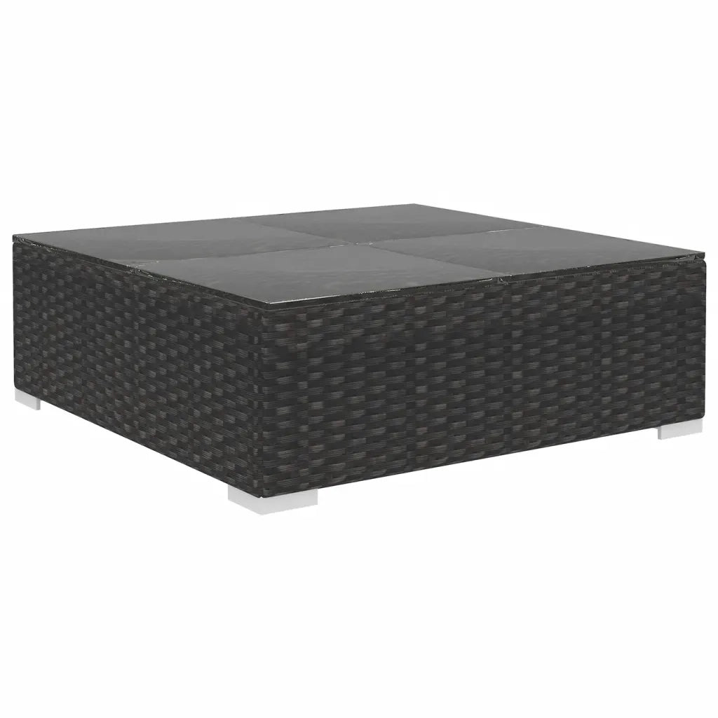Set Divani da Giardino 12 pz con Cuscini in Polyrattan Nero 41263