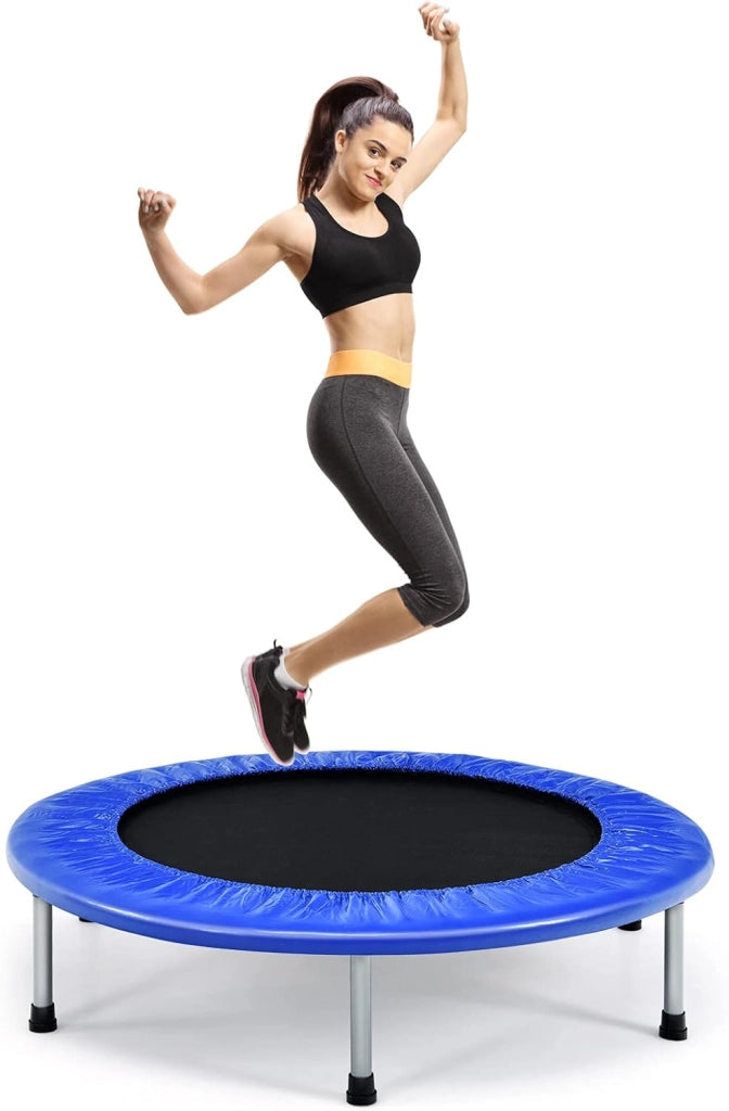 Mini Trampolino Elastico e Pieghevole, Capacità di Carico 150 kg, per Interno ed Esterno