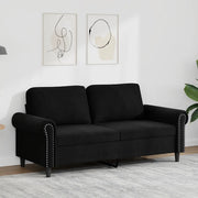 Divano a 2 Posti Nero 140 cm in Velluto 359534
