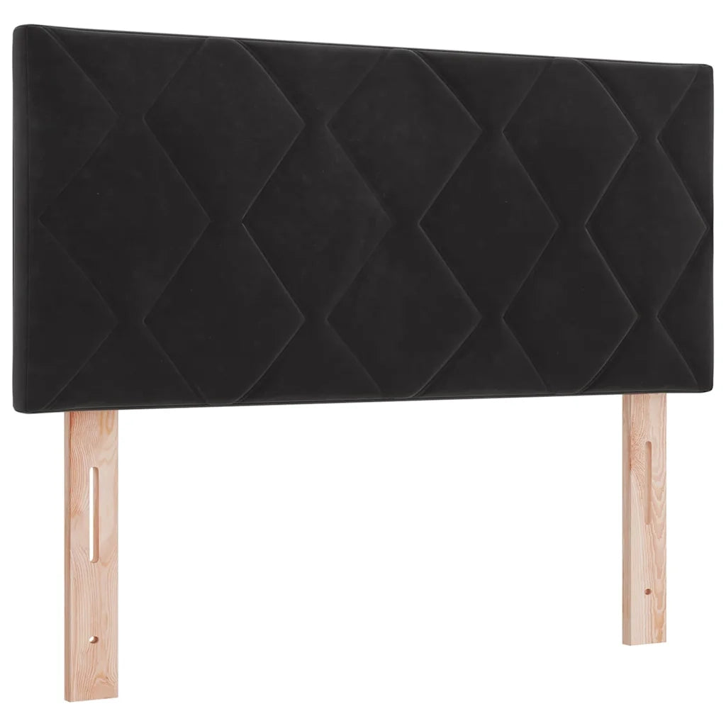 Letto a molle con testiera Nero 120 x 190 cm Velluto 3339226
