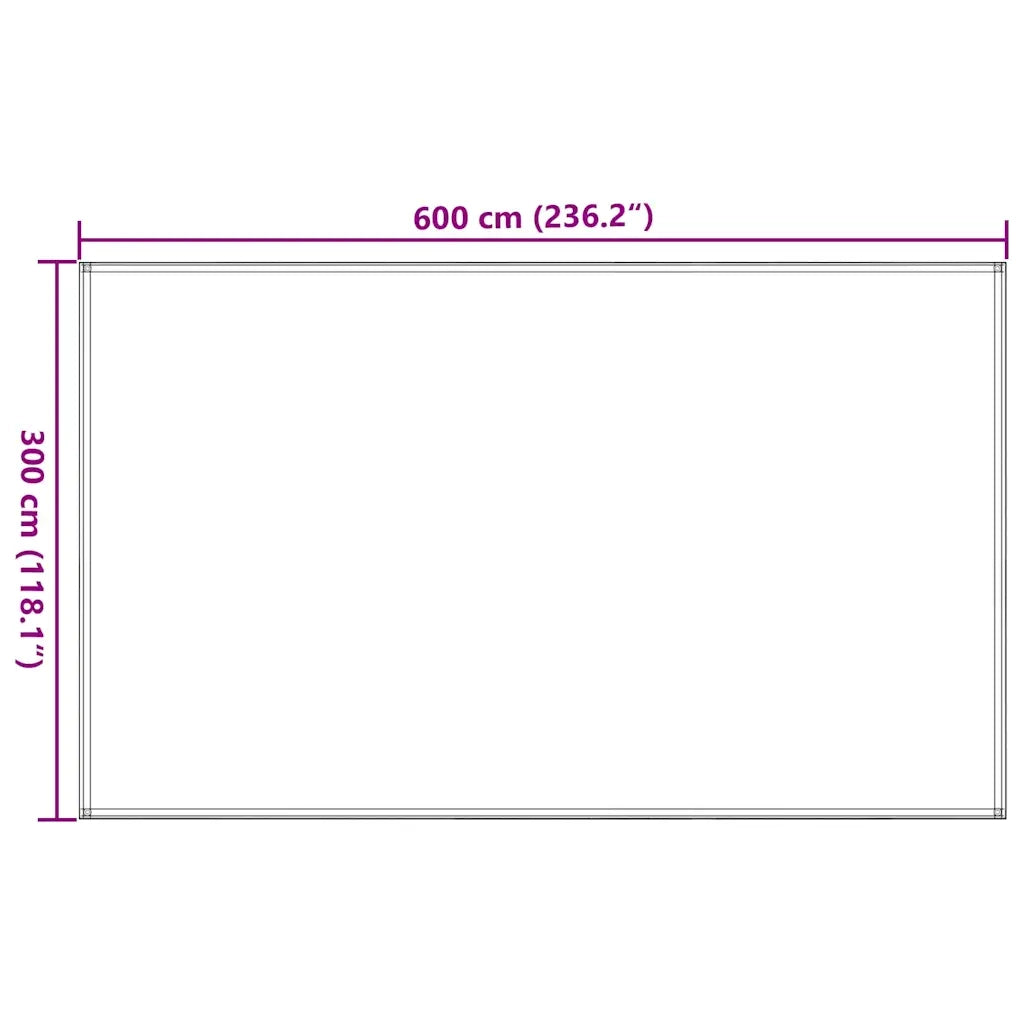 Tappeto da Tenda 300x600 cm Nero 310790