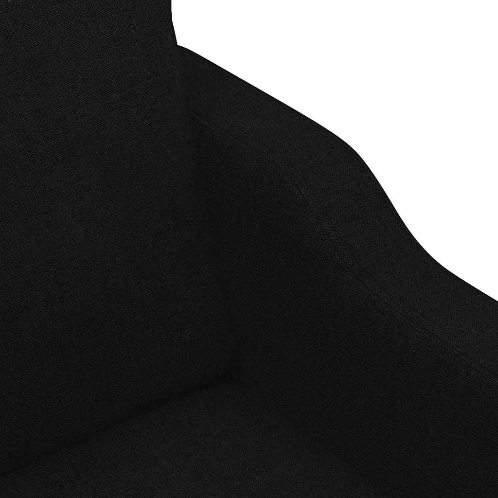 Divano a 2 Posti Nero 120 cm in Tessuto 359355