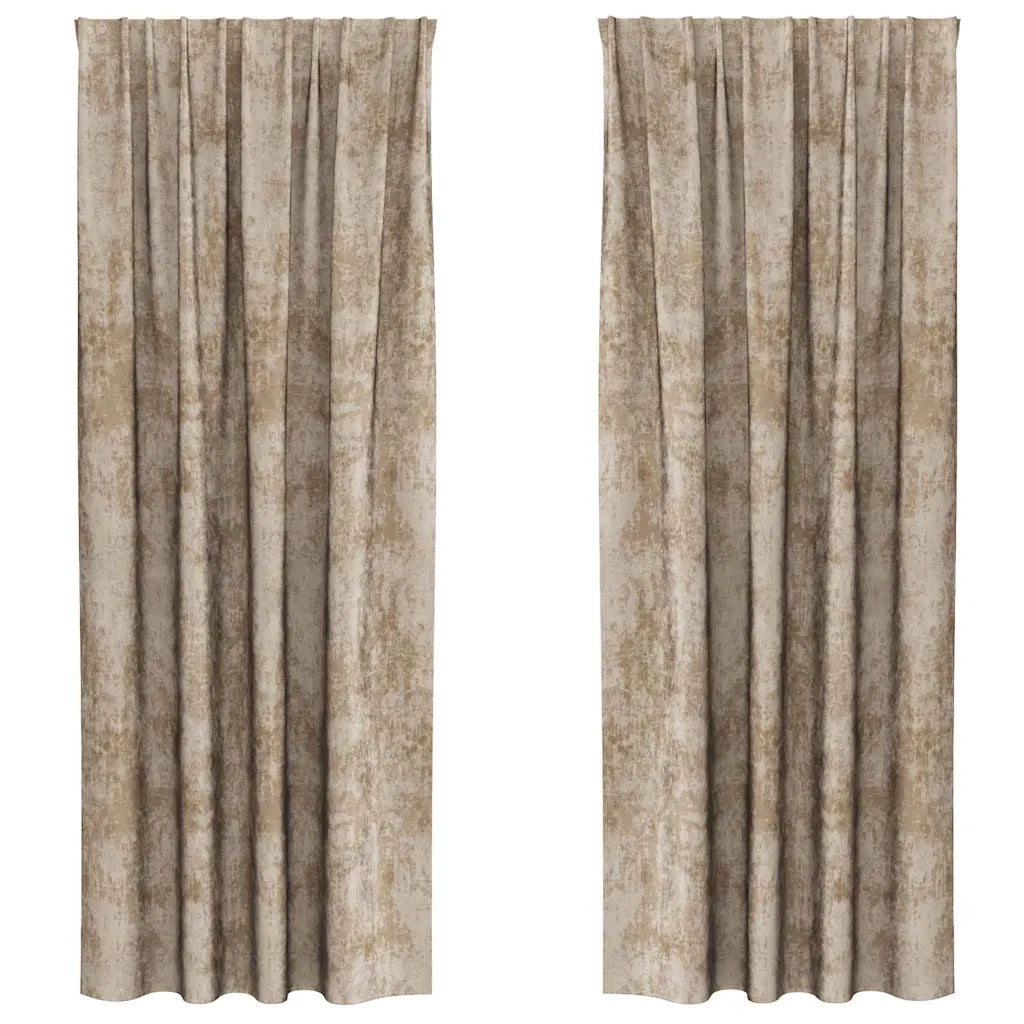 Tende in Velluto con tende 2 pcs Champagne 260 x 140 cm Velluto 4107712