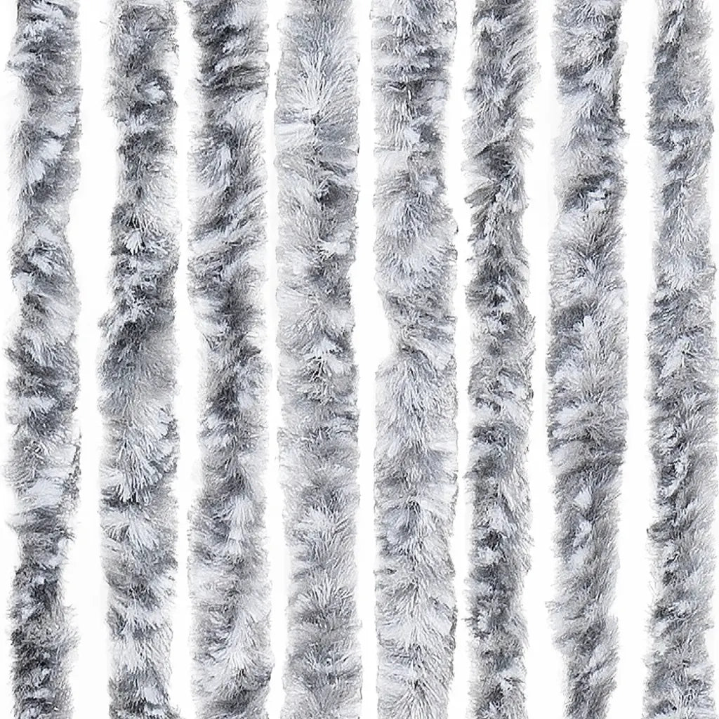 Zanzariera Bianco e Grigio 100x220 cm Ciniglia 284281