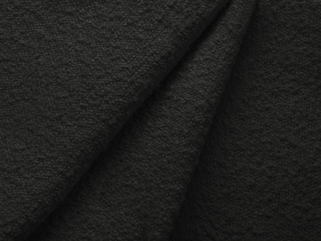Cosmopolitan Design - Divano angolare sinistro "Vienna" 5 posti in bouclé nero 