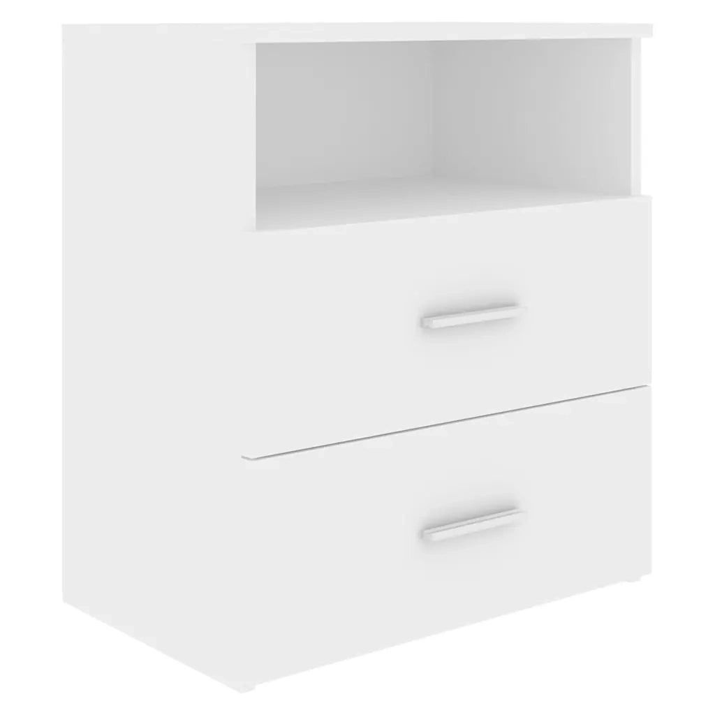 Comodini 2pz Bianchi 50x32x60 cm 803273