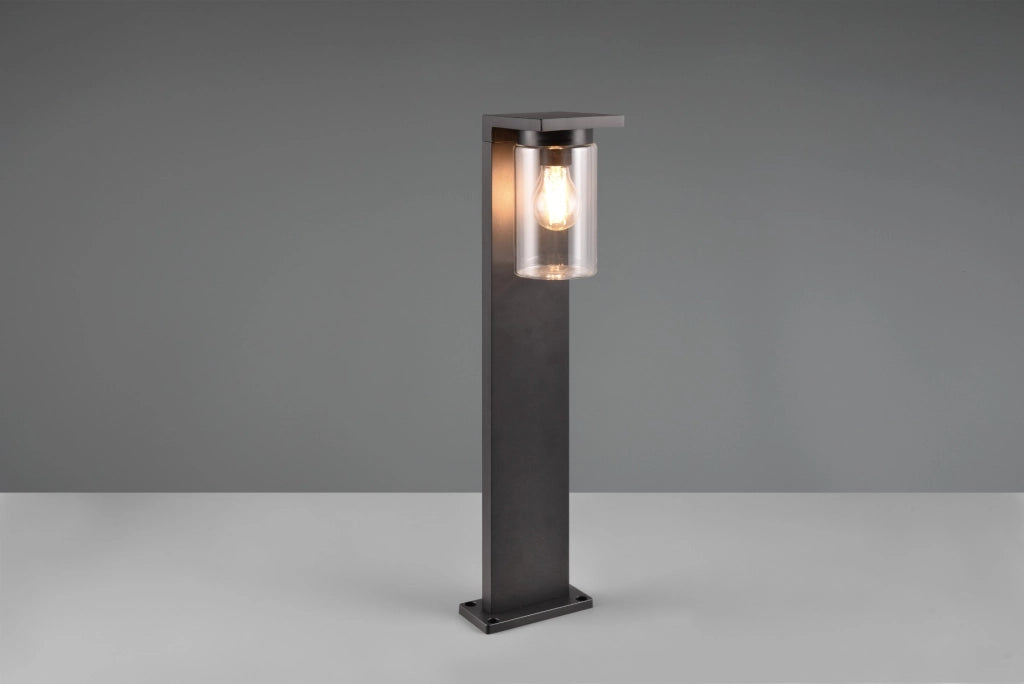 Paletto luce esterno ARDILA nero E27 65cm alluminio Trio