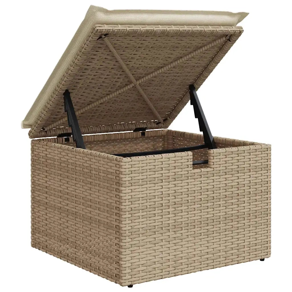Set Divano da Giardino con cuscino 7 pcs Beige polyrattan 3359512