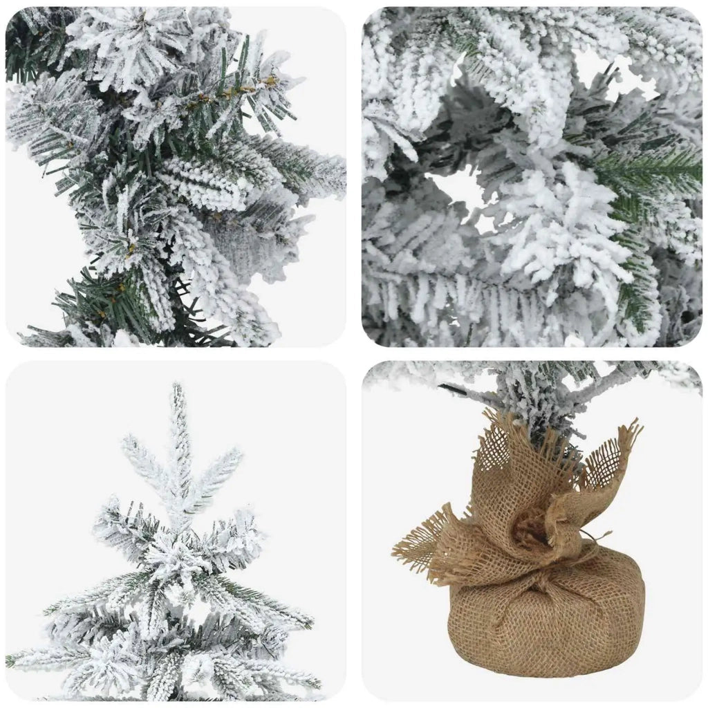 Albero di Natale Mini 45 cm PVC e PE Verde e Bianco 3468426