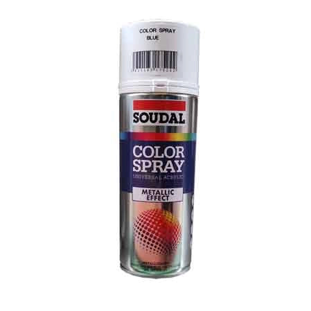 BOMBOLETTA SPRAY METALLIZZATO SOUDAL 400 ml - Nero - 6 pezzi- SOUDAL