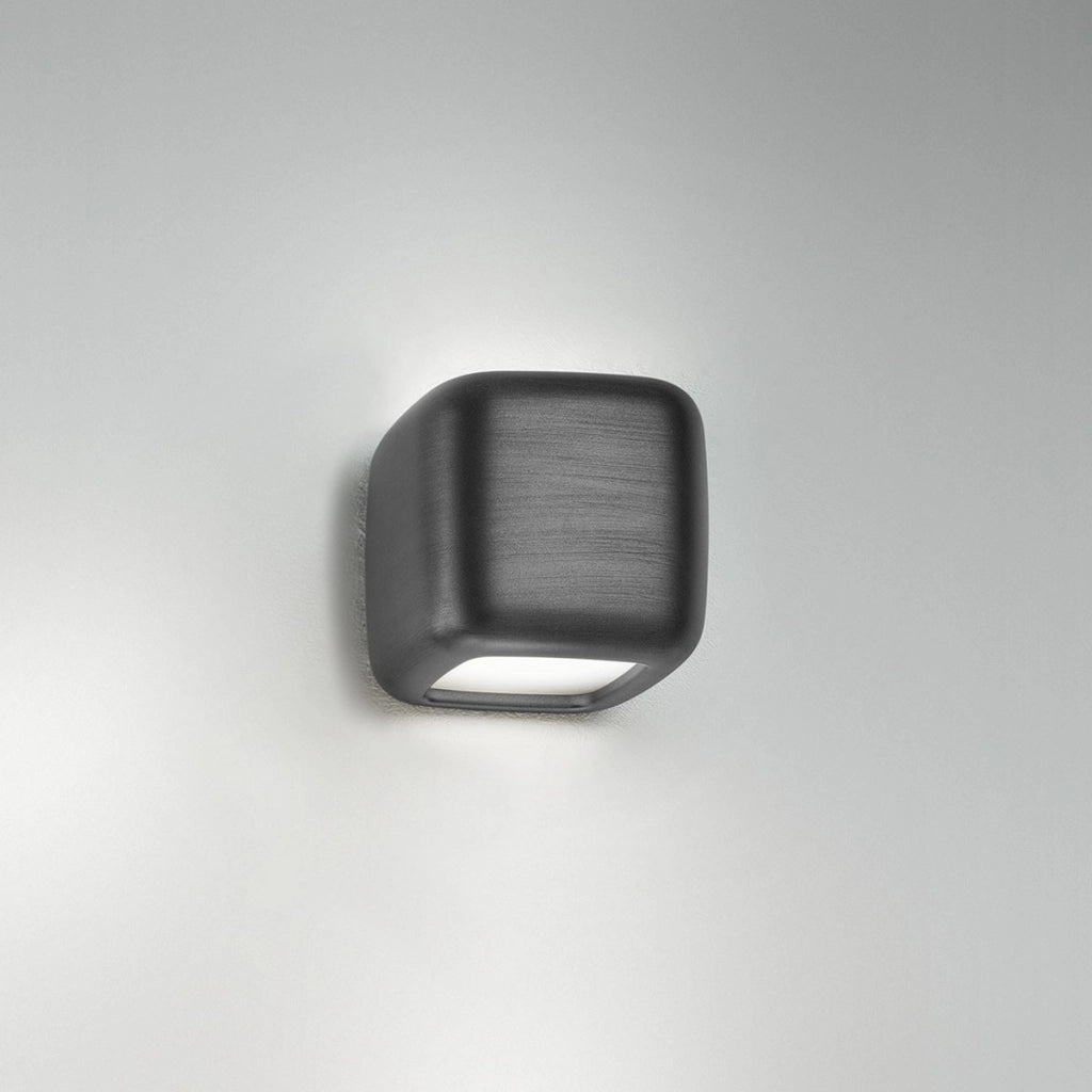 Babol A Lampada a Parete LED Indiretta, Alluminio Pressofuso Finitura Nero Opaco, 2x8W 3000K IP20 - Gealuce