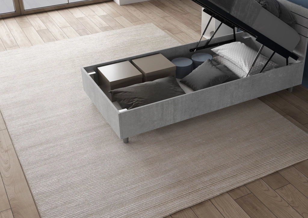 Letto singolo con rete 80x200 bianco frassino Nuamo