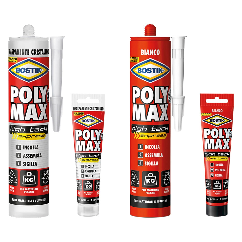 12pz adesivo sigillante universale 'poly max' hte gr. 115 - cristal (clip strip) cod:ferx.9120087nlm
