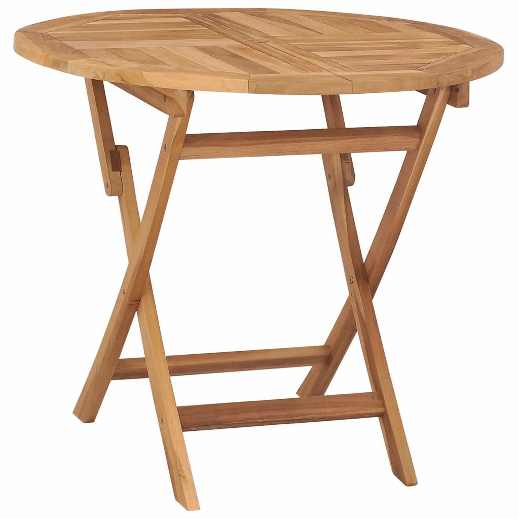 Set Bistro da Giardino Pieghevole 3 Pezzi Naturale 3434097
