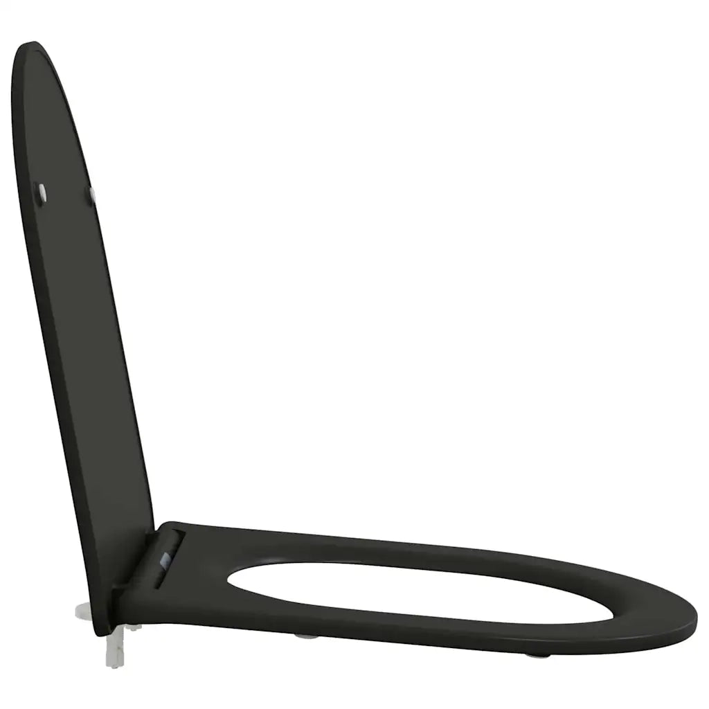 Sedile del WC Nero 47 x 36 x 3,4 cm Duroplast 42002368