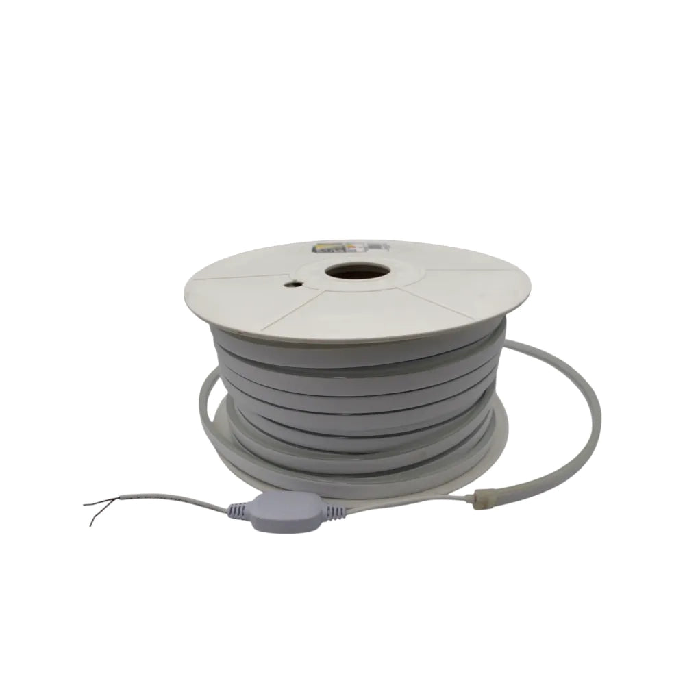 Striscia LED neon flex 220V 50m tagliabile ogni 1m 9W/m luce naturale 4000K IP67