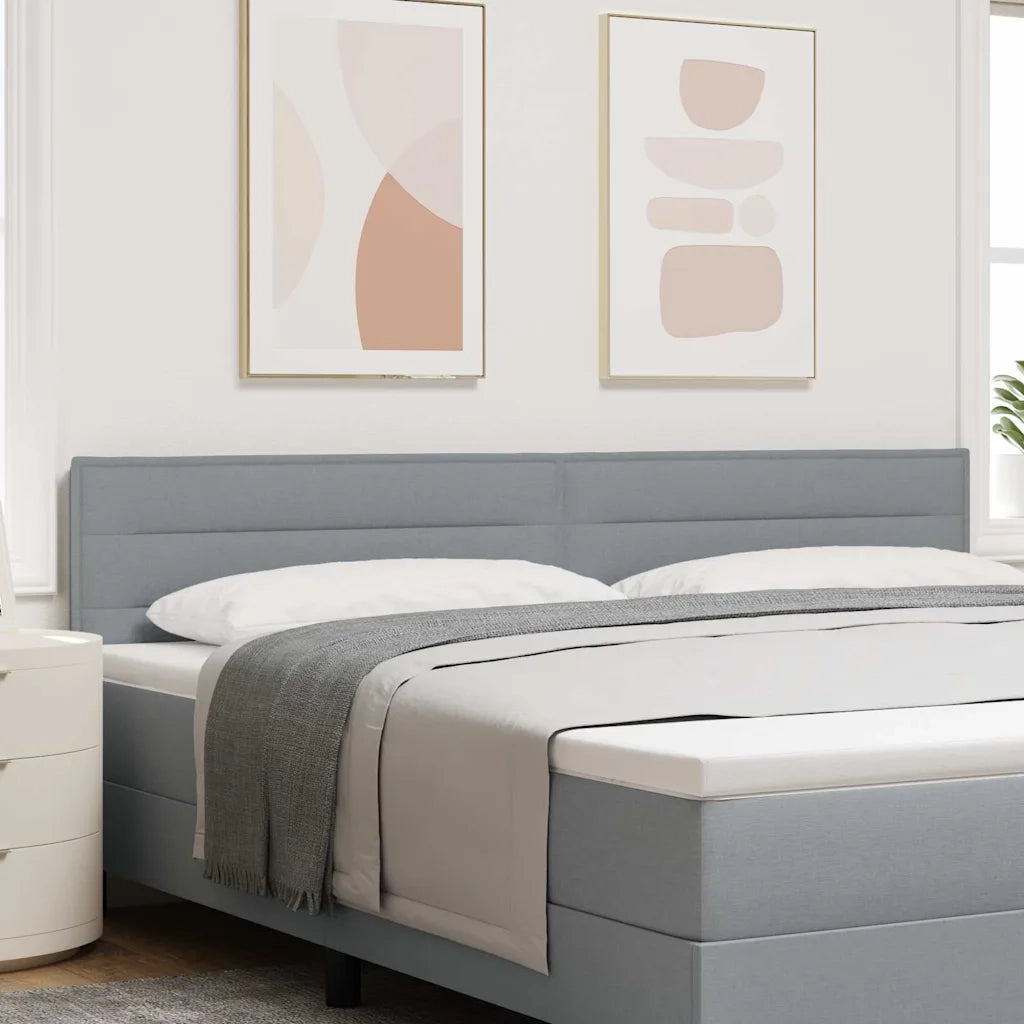 Testiera | Testata Grigio chiaro 200 cm Tessuto