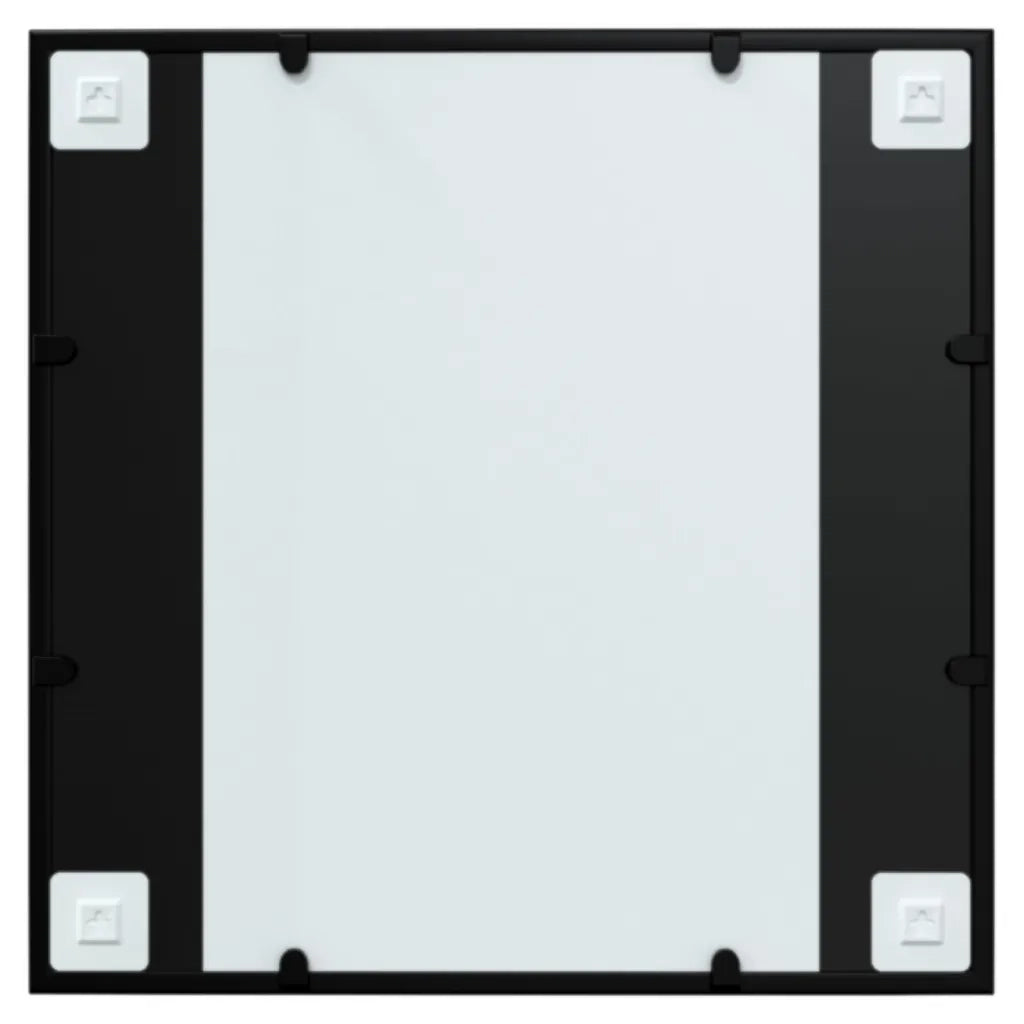 Specchio da Parete Nero 60x60 cm in Metallo 342206