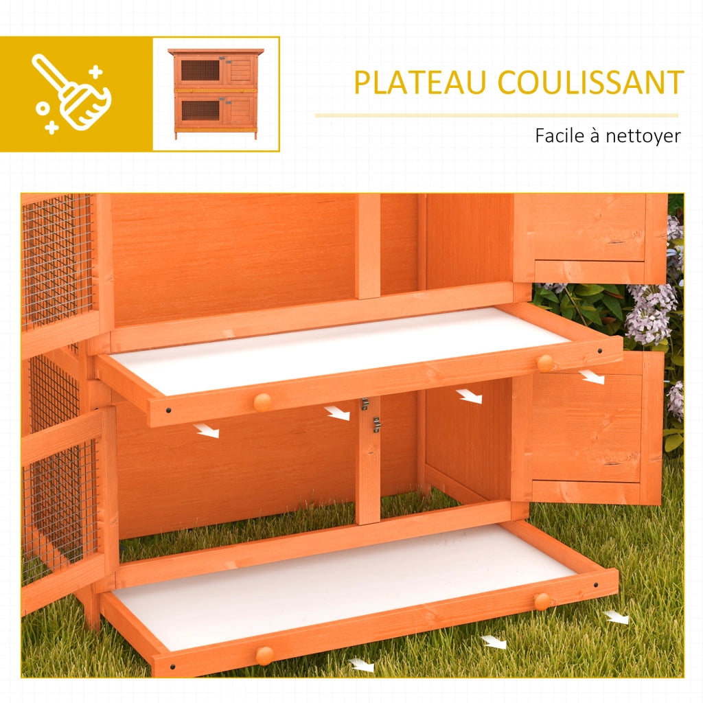 Gabbia per conigli a doppio livello ¨C Minimal ¨C 90x45x90 cm