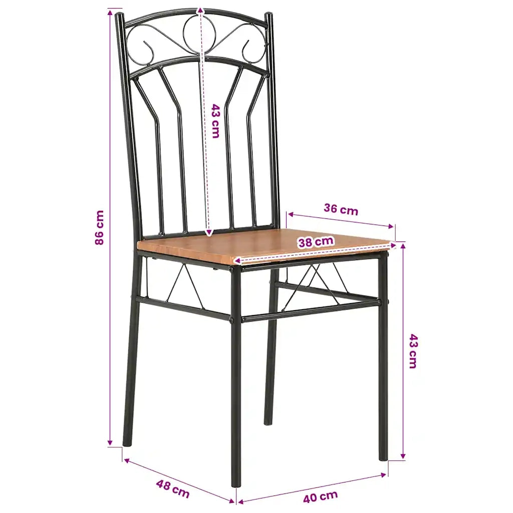 Sedie per Sala da Pranzo 6 pz Marroni in MDF 281397