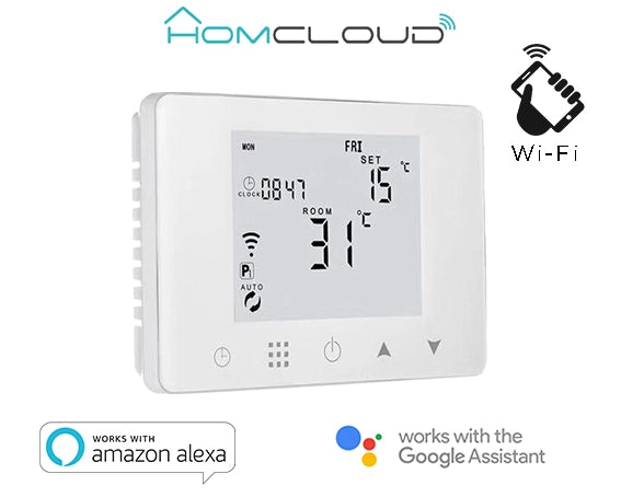 Cronotermostato Termostato digitale Programmabile Per Caldaia A Gas Murale Da Parete Scatola 503 Riscaldamento Termosifone Ad Acqua WiFi Compatibile Con Amazon Alexa Echo 3A 220V