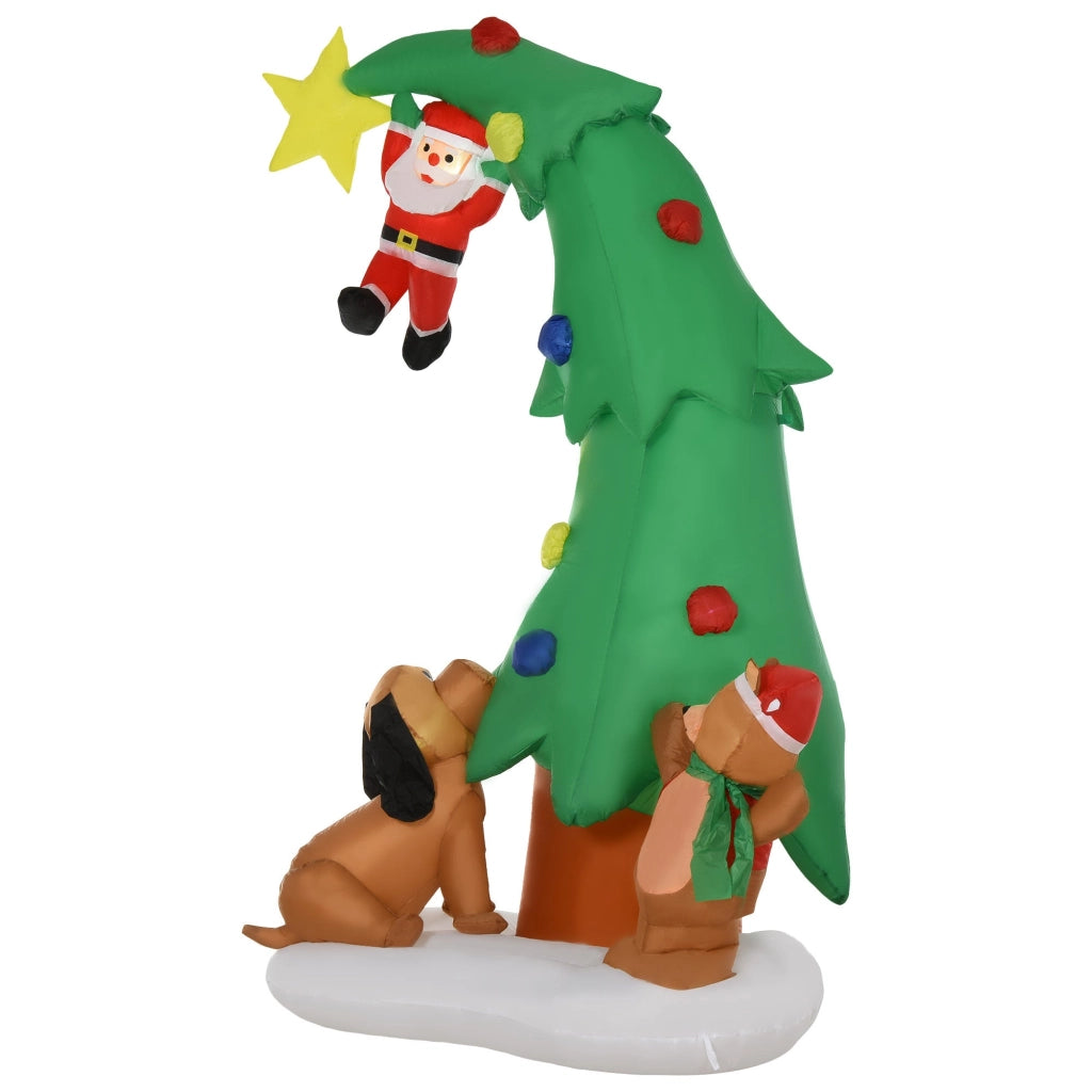 Albero di Natale Gonfiabile 155x93x224 cm con Luci a LED