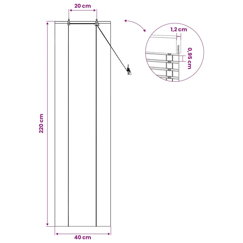 Tenda a rullo Natura 40 x 220 cm Bambù 42039759