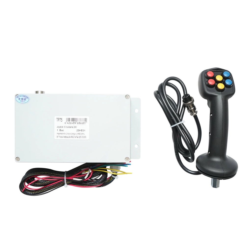 Joystick elettrico a 6 pulsanti con modulo di controllo da 24 V