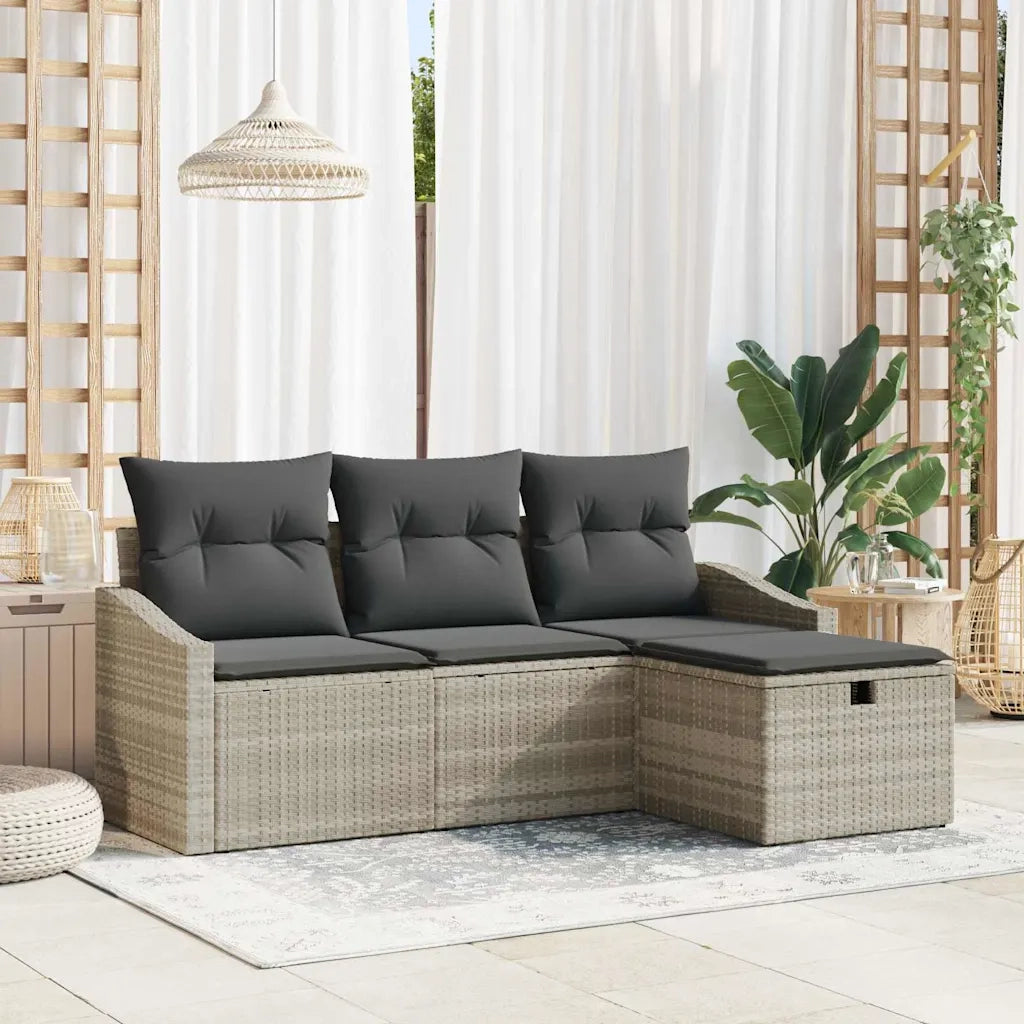 Set di divani con cuscino 4 pcs polyrattan 3360583
