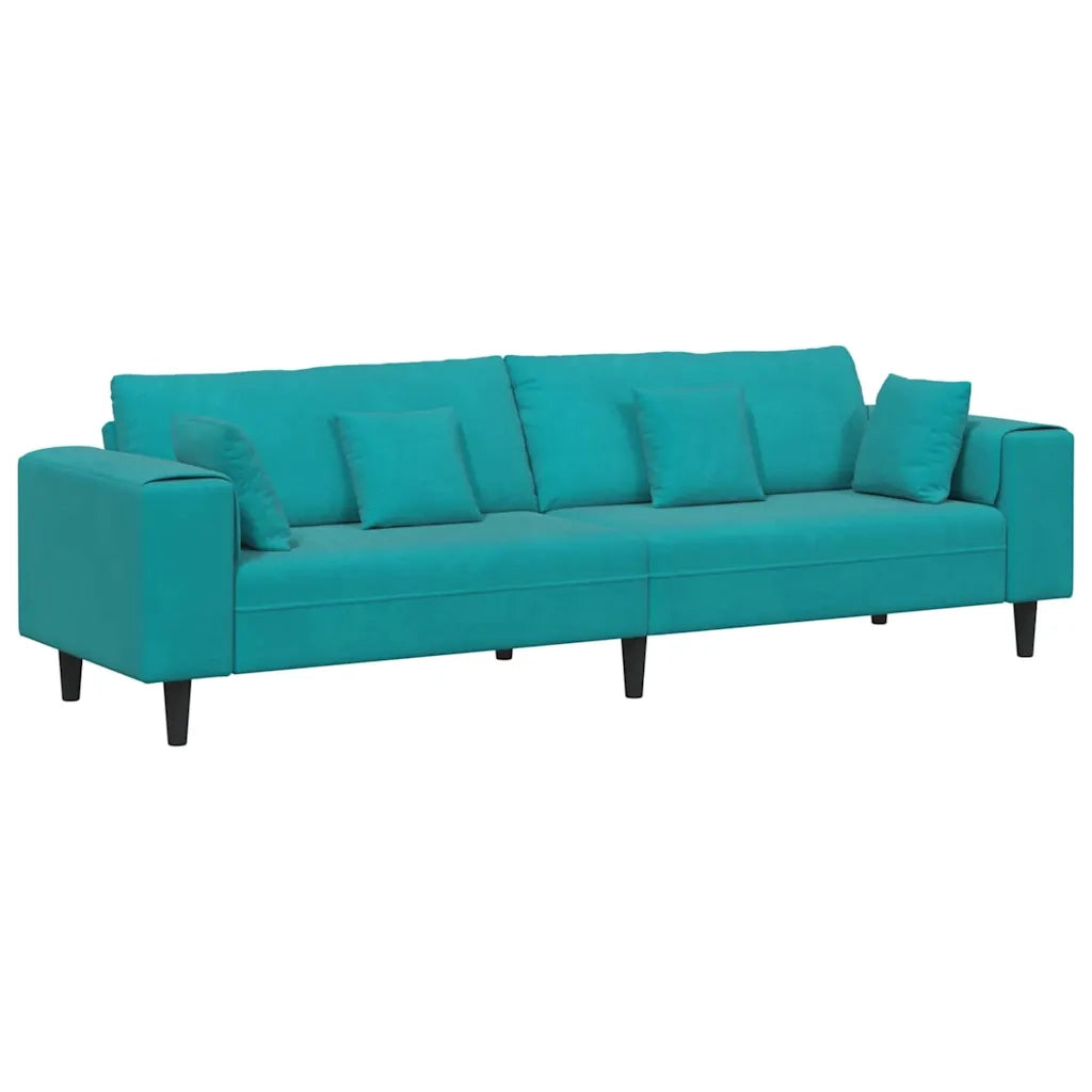Divano Turchese 250 x 77 x 76 cm Velluto 3335161