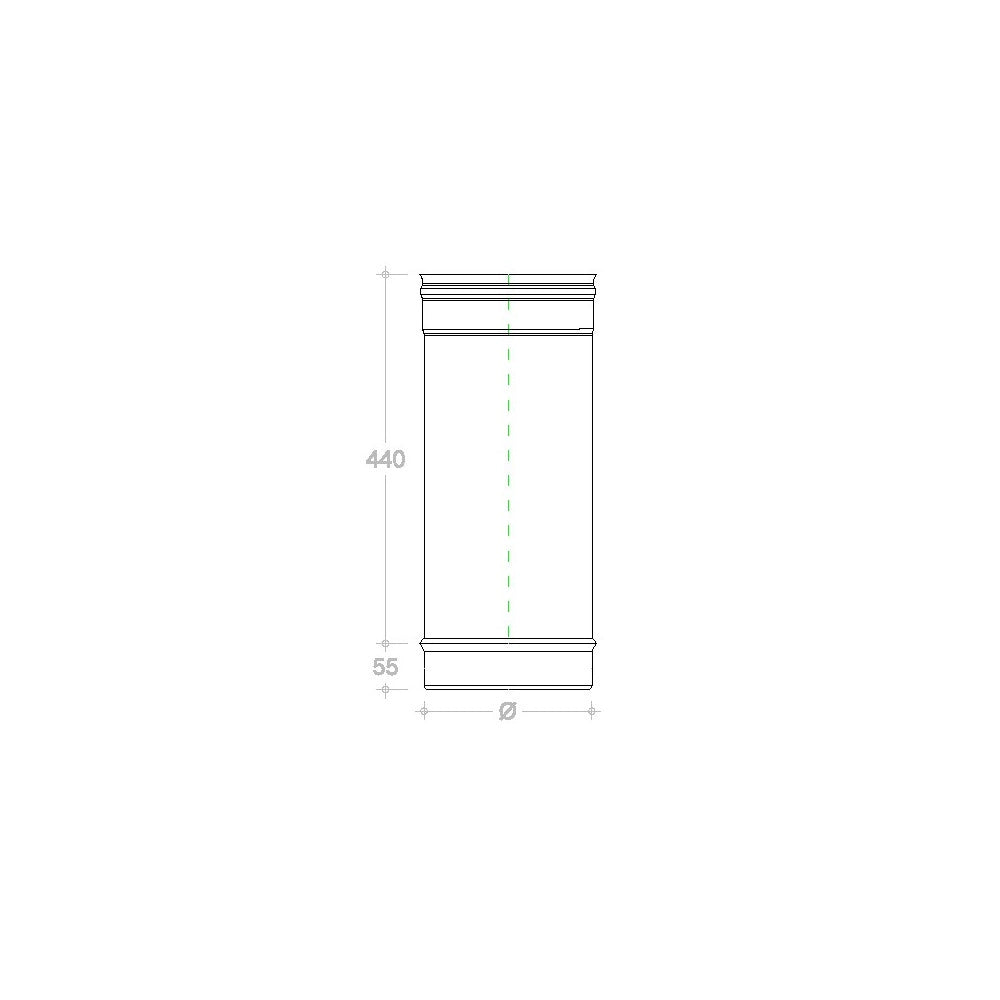 Tubo in rame da 120 x 500mm 6 decimi