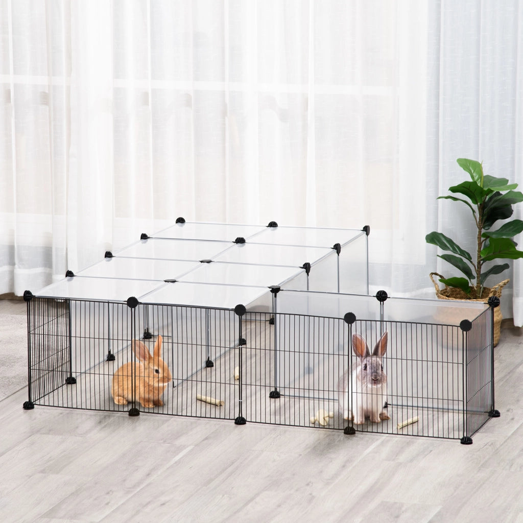 Recinto per piccoli animali ¨C Minimal ¨C 27 pannelli nero