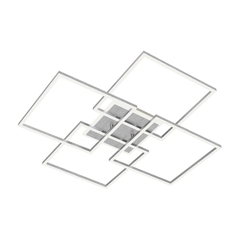 Applique Moderna Frame Brilo Smart Metallo Argento Led Integrato 50W