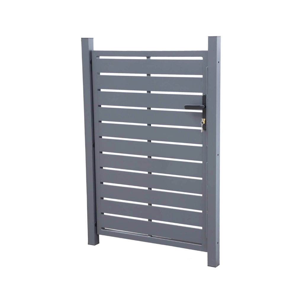 Cancello da giardino in alluminio con serratura e maniglia, 100cm,