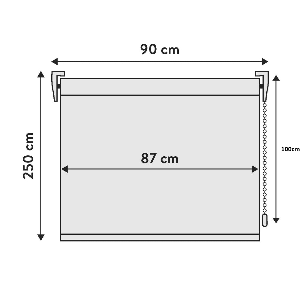 VIEWTEX Tenda a rullo Traslucida Shape Bianco 90 X 250cm - Made in Europe - 5 anni di garanzia