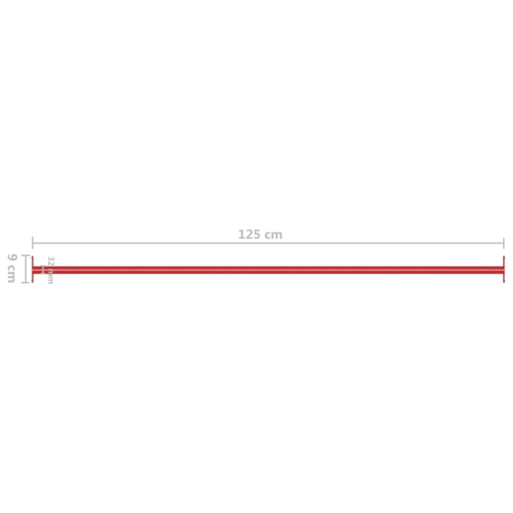 Sbarre da Gioco 2 pz 125 cm in Acciaio Rosso 93199