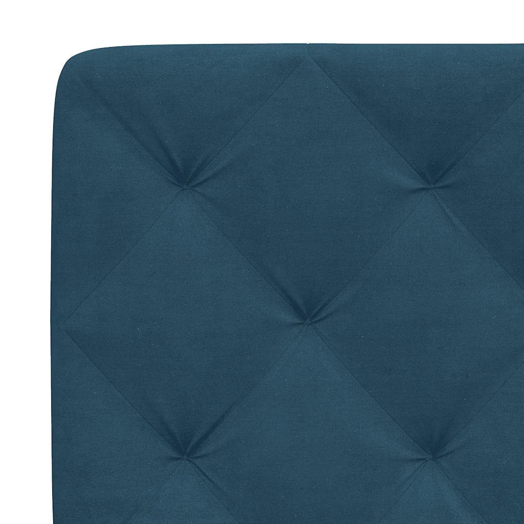 Letto con Materasso Blu 140x190 cm in Velluto 3208656