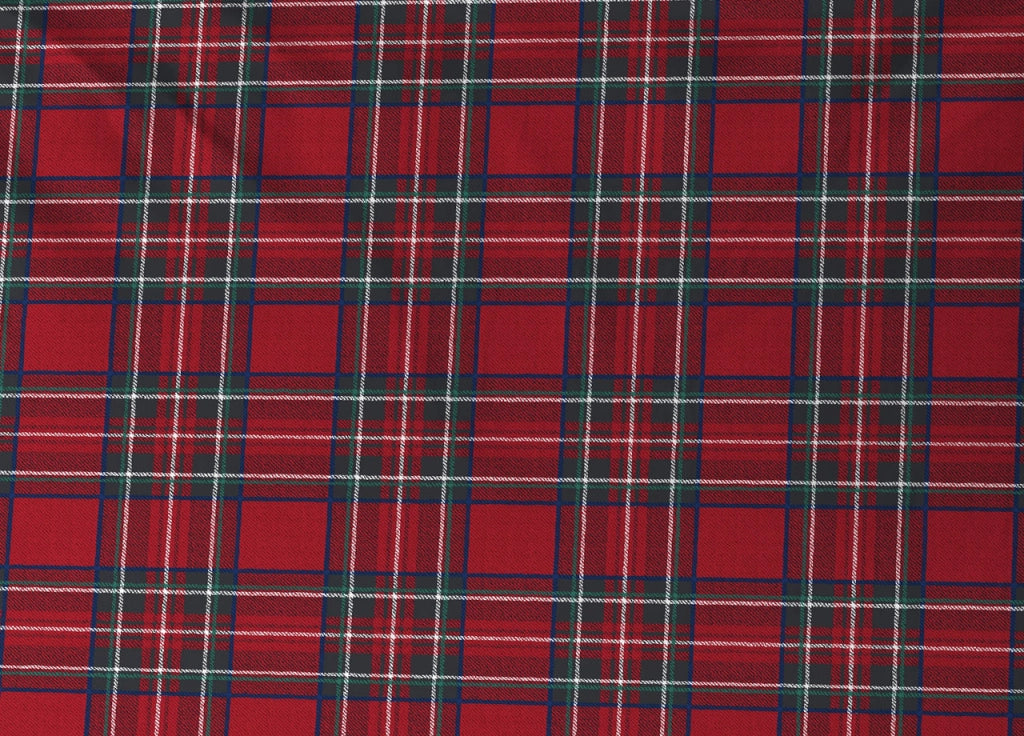 Copritrapunta Sacco Per Trapunta 100% Cotone Disegno Scozzese Kilt - Singolo - Rosso