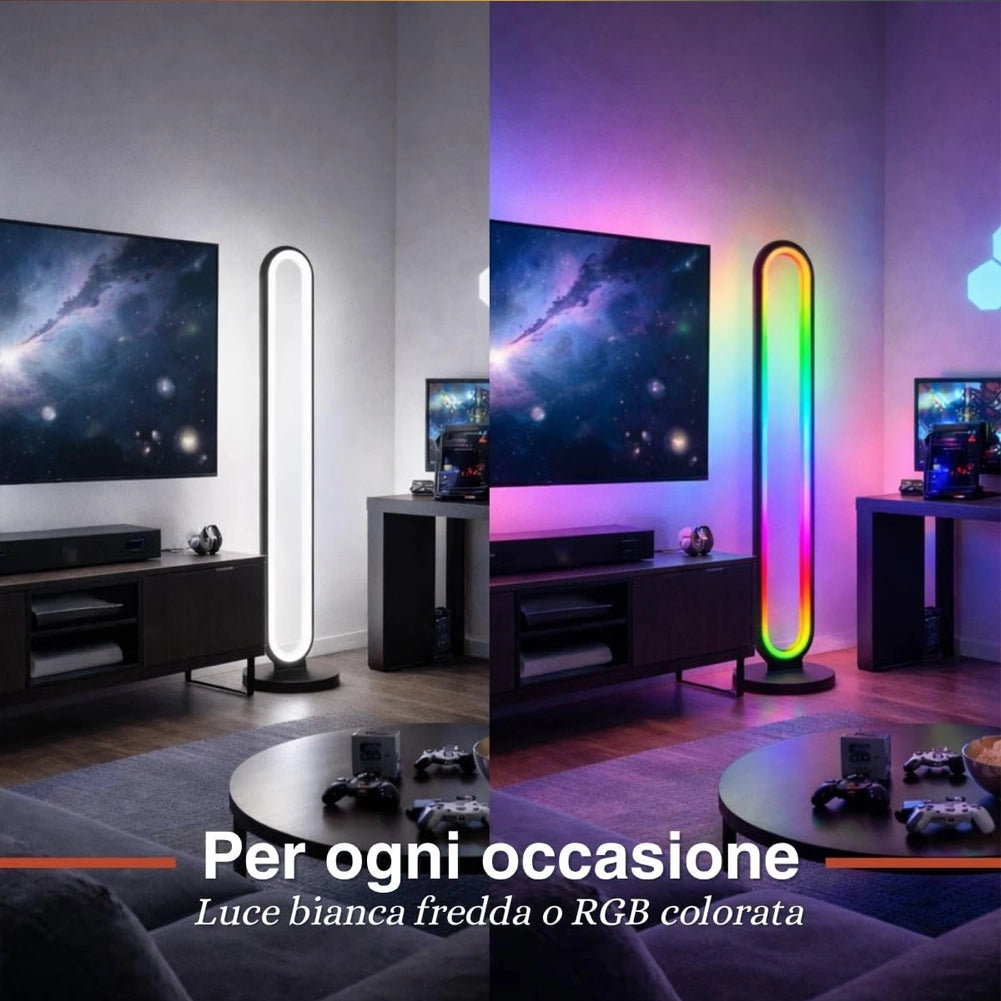 Lampada da Terra RGB 104.5cm Telecomando Illuminazione Timer e Modalità Musica