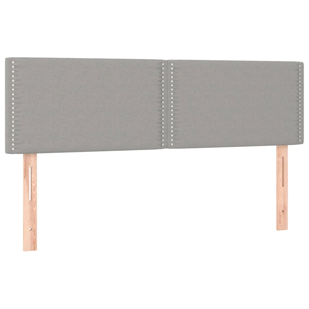 Letto a Molle Materasso e LED Grigio Chiaro 140x200 cm Tessuto