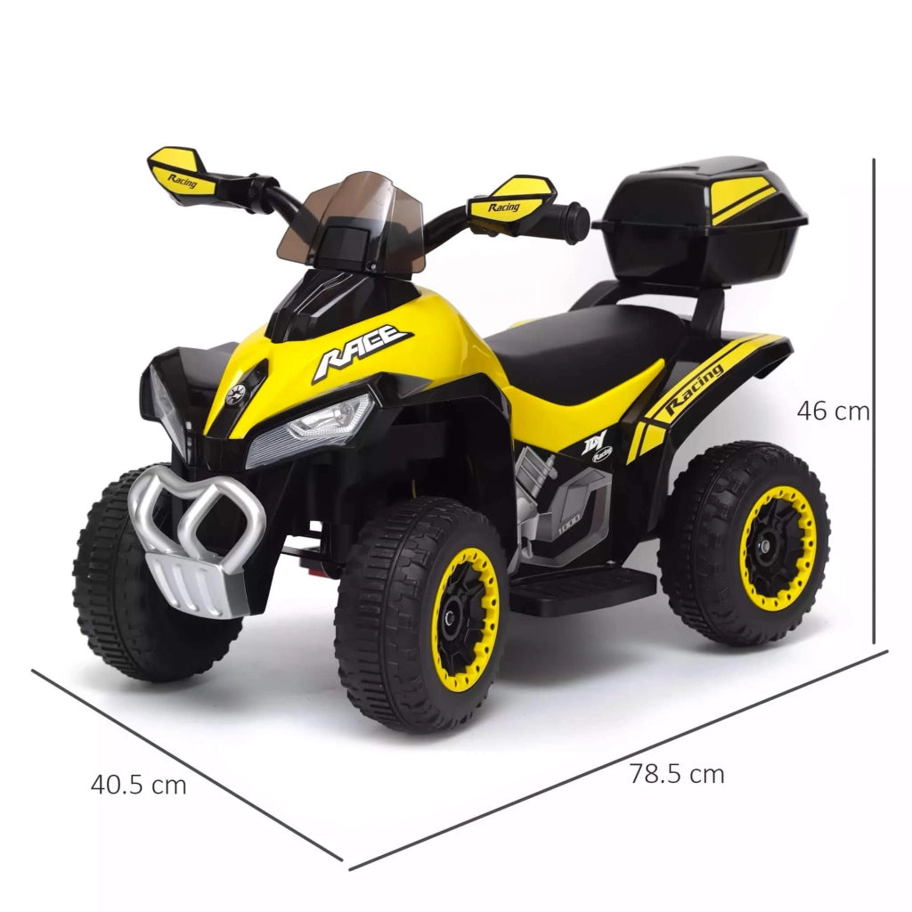 Mini Quad Elettrico per Bambini 6V Kidfun Invictus Giallo